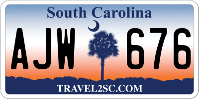 SC license plate AJW676