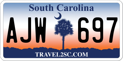 SC license plate AJW697
