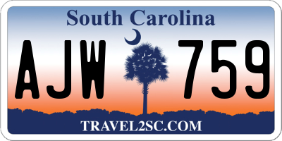 SC license plate AJW759