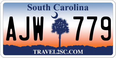 SC license plate AJW779