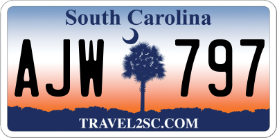 SC license plate AJW797