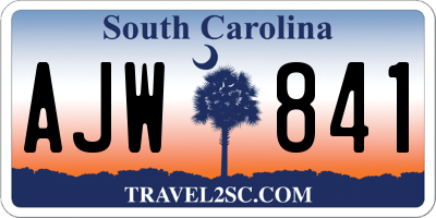 SC license plate AJW841