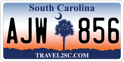 SC license plate AJW856