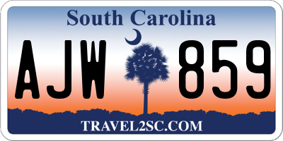 SC license plate AJW859