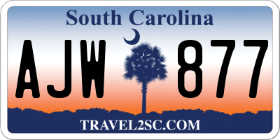 SC license plate AJW877