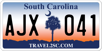 SC license plate AJX041