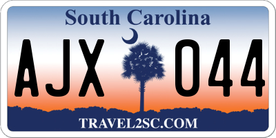 SC license plate AJX044