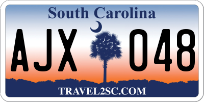 SC license plate AJX048