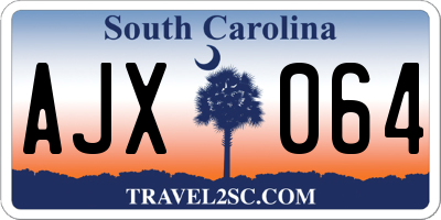 SC license plate AJX064