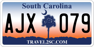 SC license plate AJX079