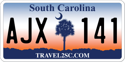 SC license plate AJX141