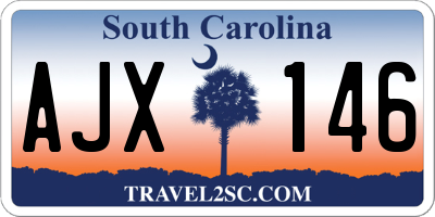 SC license plate AJX146
