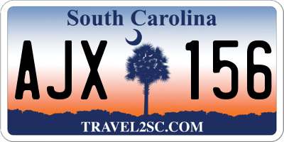 SC license plate AJX156