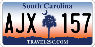 SC license plate AJX157