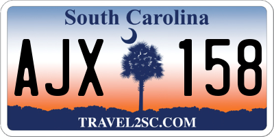 SC license plate AJX158