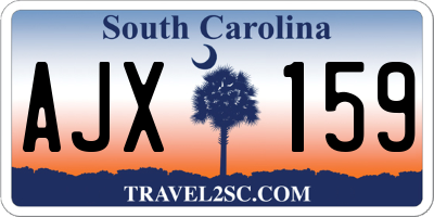 SC license plate AJX159