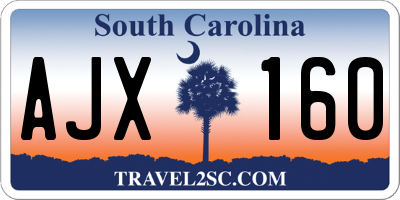 SC license plate AJX160