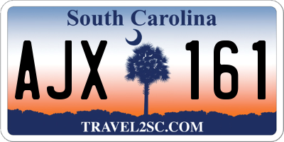 SC license plate AJX161