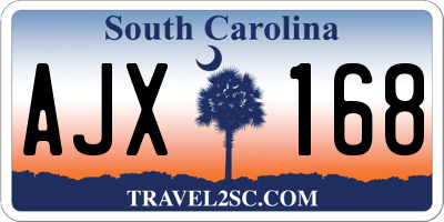SC license plate AJX168