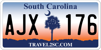 SC license plate AJX176
