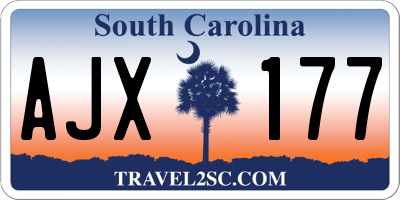 SC license plate AJX177