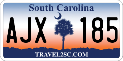 SC license plate AJX185