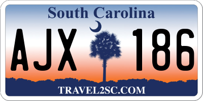 SC license plate AJX186