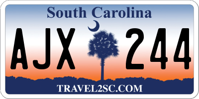SC license plate AJX244