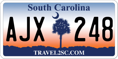 SC license plate AJX248