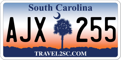SC license plate AJX255