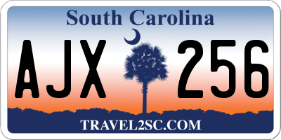 SC license plate AJX256