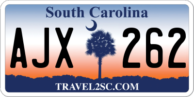 SC license plate AJX262