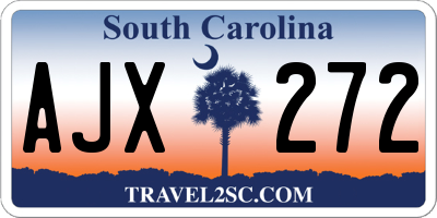 SC license plate AJX272