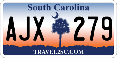 SC license plate AJX279