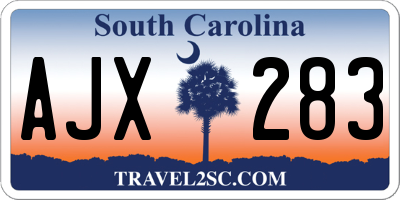 SC license plate AJX283
