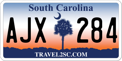 SC license plate AJX284