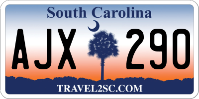 SC license plate AJX290