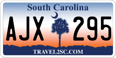 SC license plate AJX295