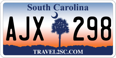 SC license plate AJX298