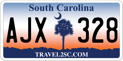 SC license plate AJX328
