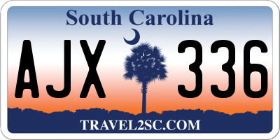 SC license plate AJX336