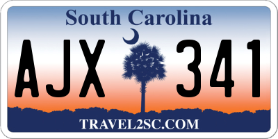 SC license plate AJX341