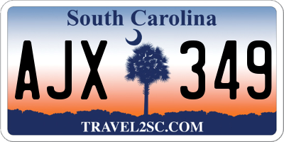 SC license plate AJX349