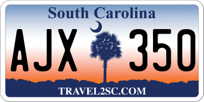 SC license plate AJX350