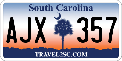 SC license plate AJX357