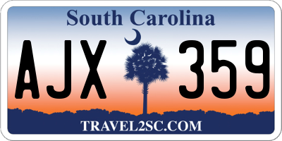 SC license plate AJX359