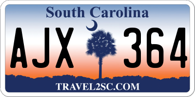 SC license plate AJX364