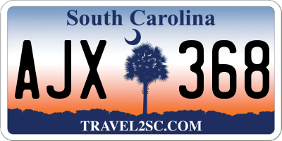 SC license plate AJX368