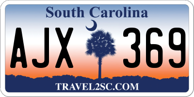 SC license plate AJX369