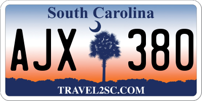 SC license plate AJX380